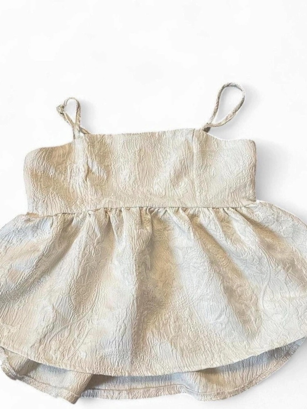 Cream Jacquard Dress